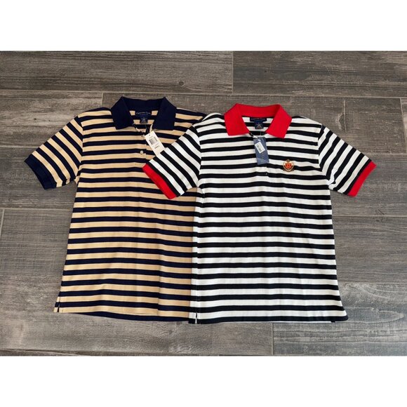 Charter Club Classics Womens (2) Striped Polos size SMALL NEW - Picture 1 of 3